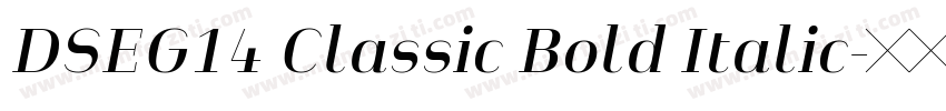 DSEG14 Classic Bold Italic字体转换